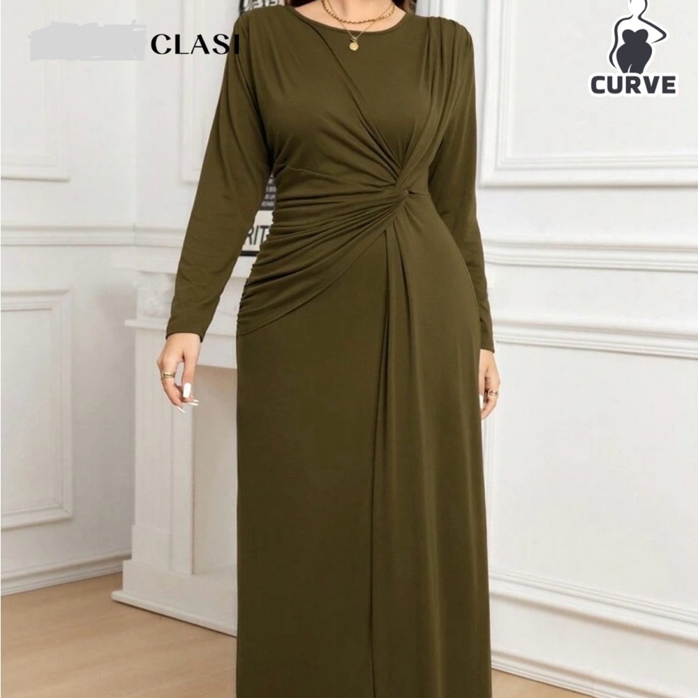 Olive Green Maxi/Wrap Dress